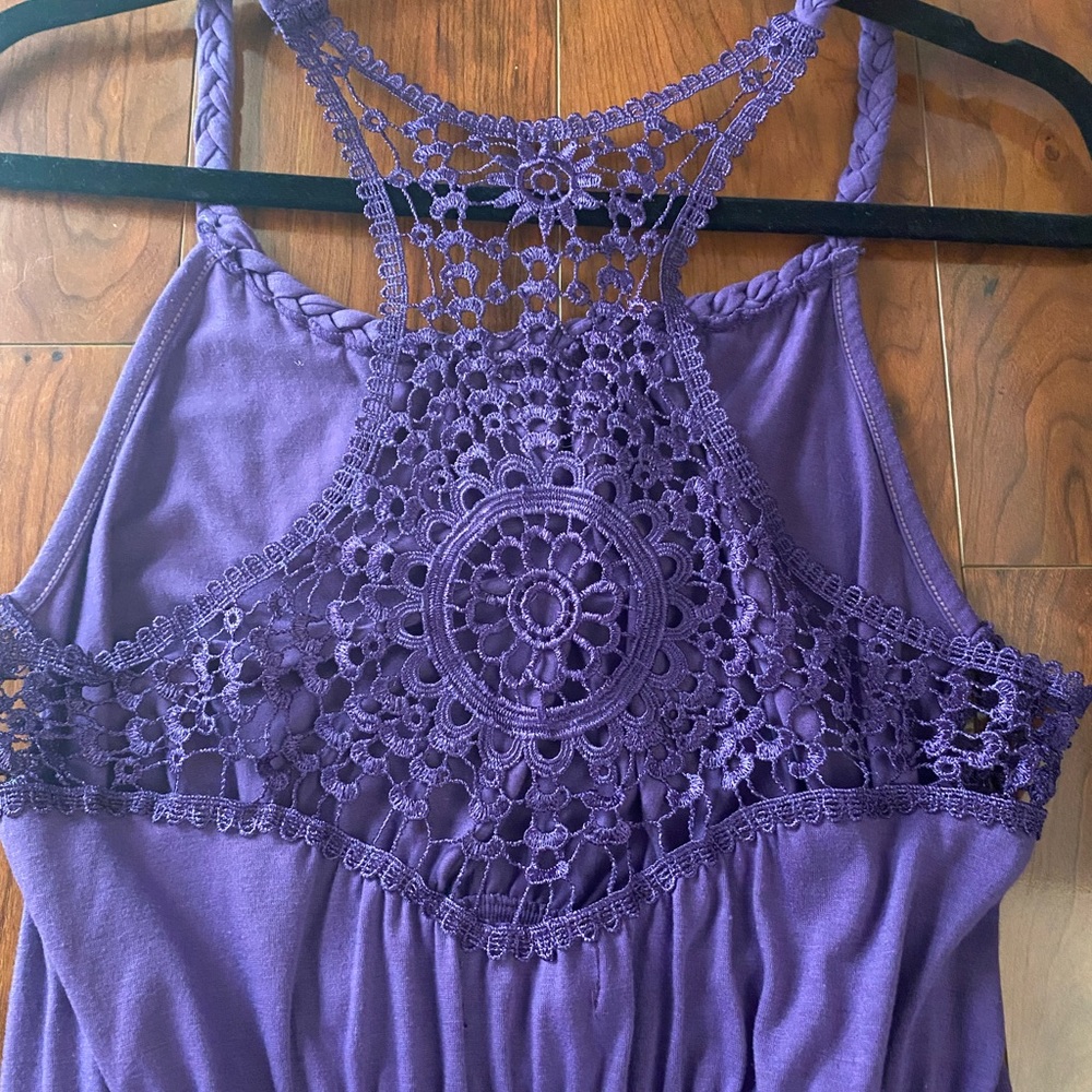 Asymmetrical Purple Dress Made by Hots-Wing Size Large - Picture 4 of 5